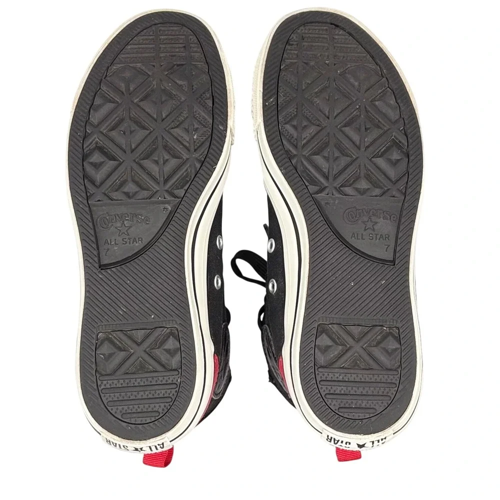 Converse Chuck Taylor All Star High Street Black Red‎ Mens 7 Mid Top 146231C - Picture 8 of 9
